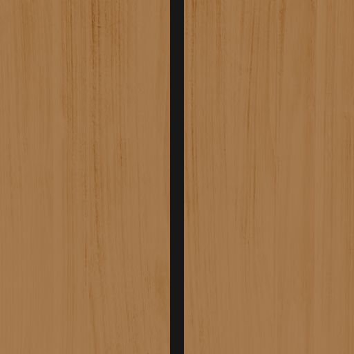 Natural Teak with black caulking